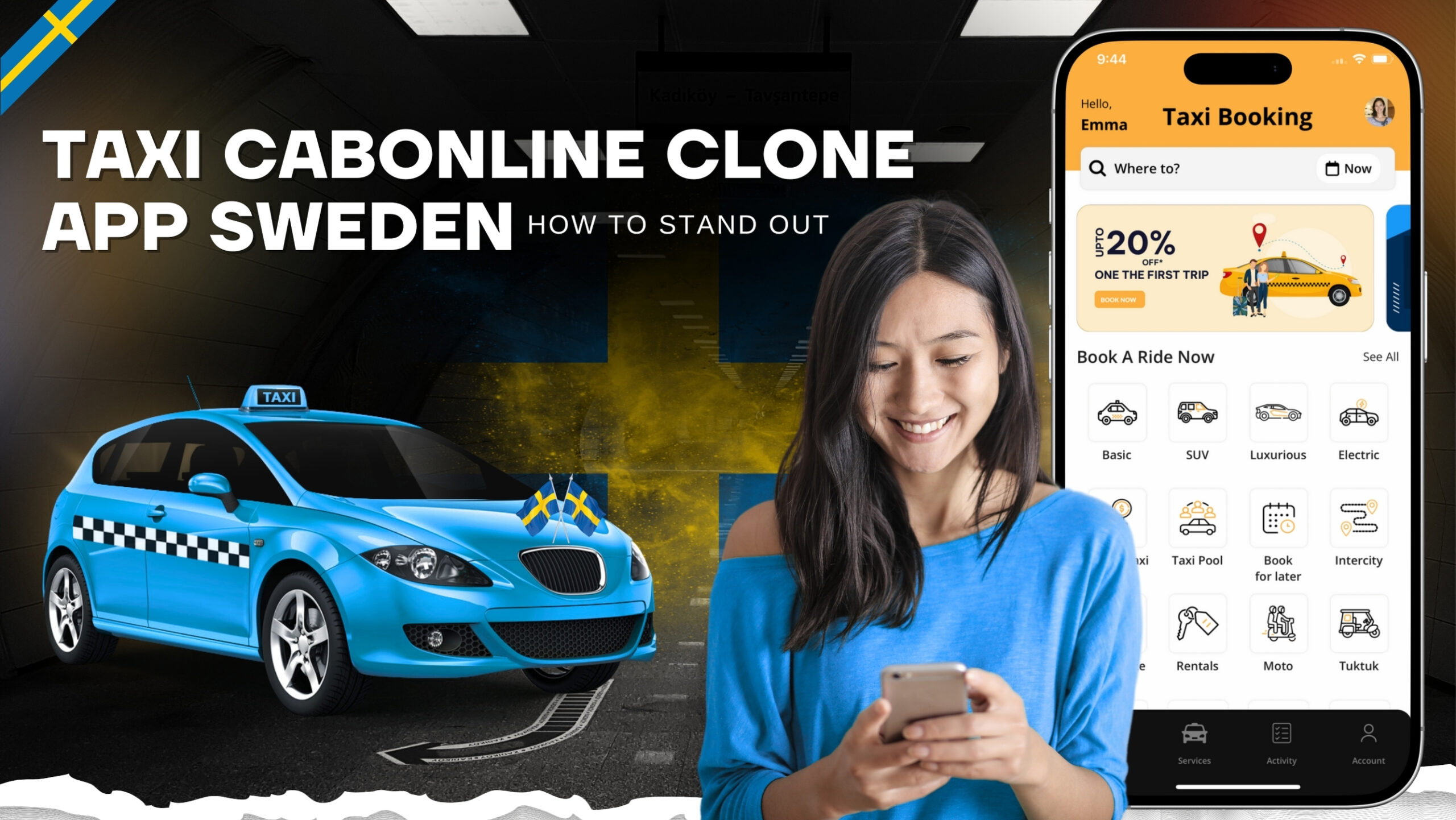 Taxi Cabonline Clone App Sweden