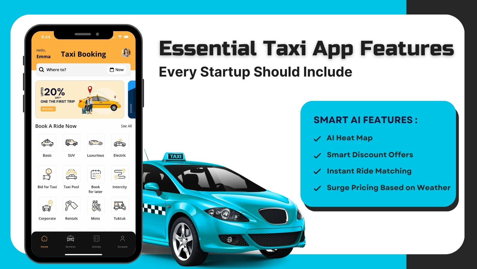 Taxi App Features
